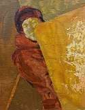 16. _Dying Hero. Coluor study_ 2023, 37,5x29 cm, oil on canvas