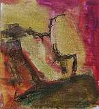 25. _A hand of a shot Hero. Colour sketch_ 2023, 25x23 cm, oil on canvas