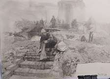 29. _Maidan weapons. Paving stones_ 2023, 21x29 cm, pencil on paper