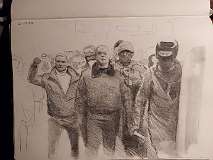 33. _Captured police officer_ 2023, 21x29 cm, pencil on paper