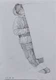 8. _A Hero shot dead. Figue sketch_ 2023, 29x21 cm, pencil on paper